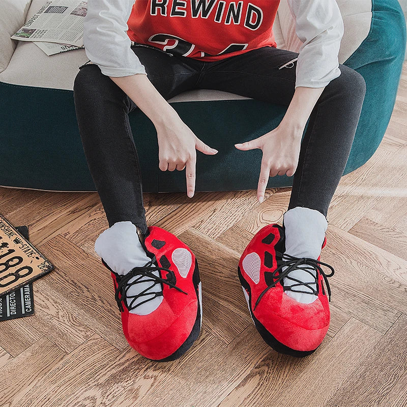 Unisex One Size Fits Most Eu 36-43 Winter Indoor Cotton Shoes Woman Warmth Home Slippers Women/Men Snug Sneakers Ladies Slipper