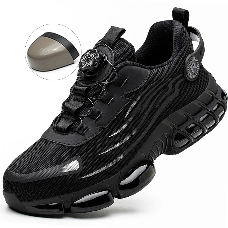 Indestructible Steel Toe Protective Safety Shoes Slip Resistant Abrasion Resistant Work Shoes Men Tough Comfortable Sneaker 