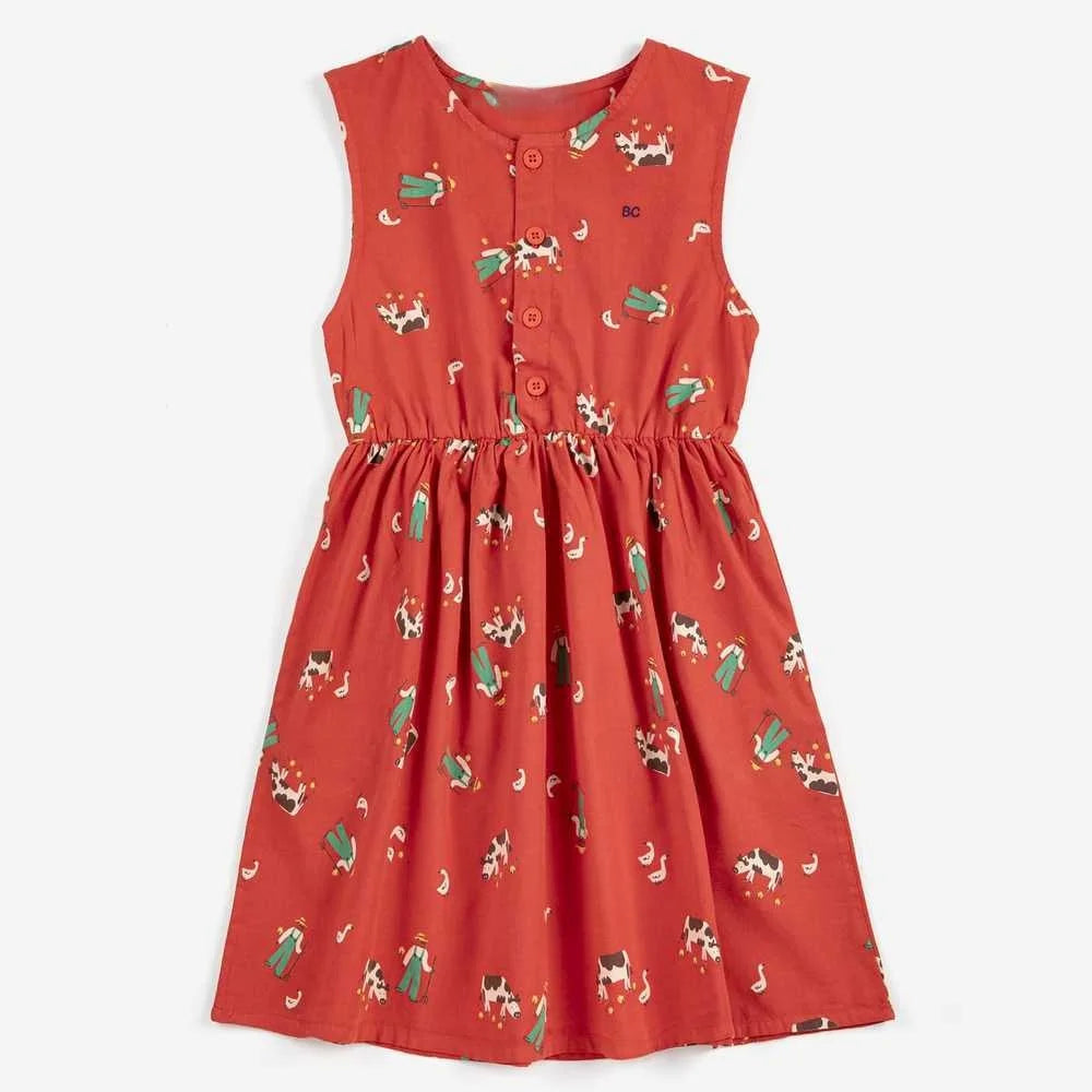 Fashion Girls Dress 2026 Spring Summer Flower Printed Fashion Dresses Baby Kids Skirts Series Outfit Clothing