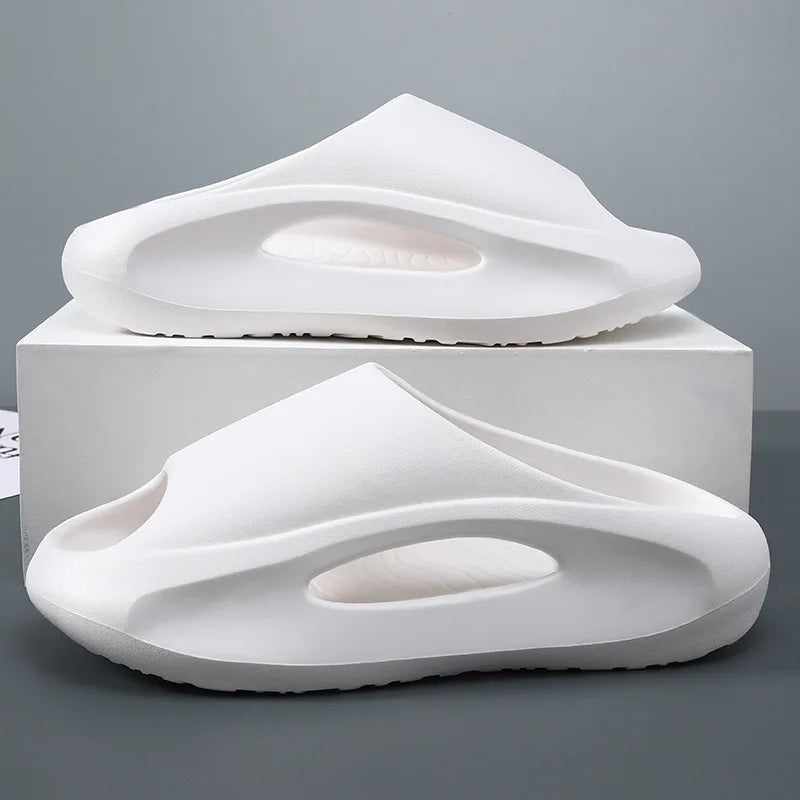 Kidmi Fashion Chinelos Masculinos Sola Grossa Suporte de Arco Slides de Verão Chinelos de Praia para Homens Ténis Masculinos Chinelos Macios Casuais para Casa