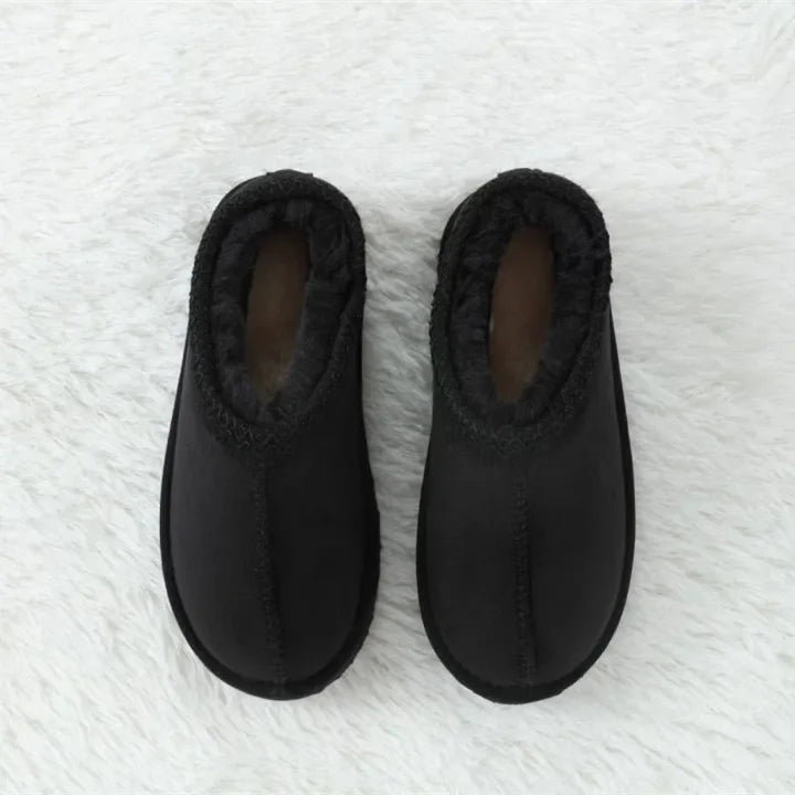 AP 2025 inverno chinelos de veludo para crianças meninos meninas sapatos de polar de cano baixo crianças moda casual pantufas de veludo para casa