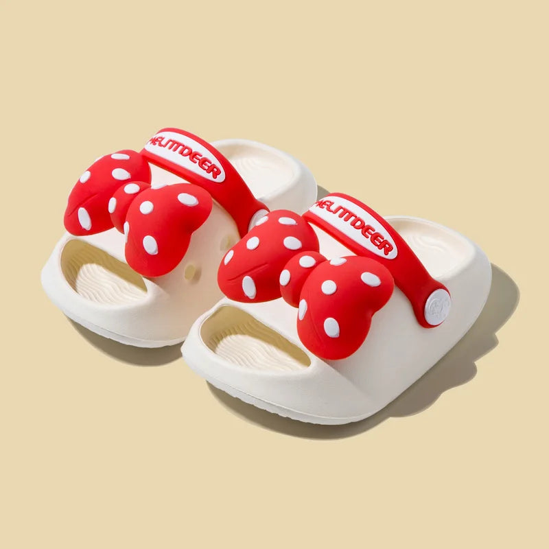 MELITTDEER Girls‘ Sandals - Kids Slippers, Soft Sole and Beautiful Bows , Adjustable heel strap, EVA Material, Oudoor Use
