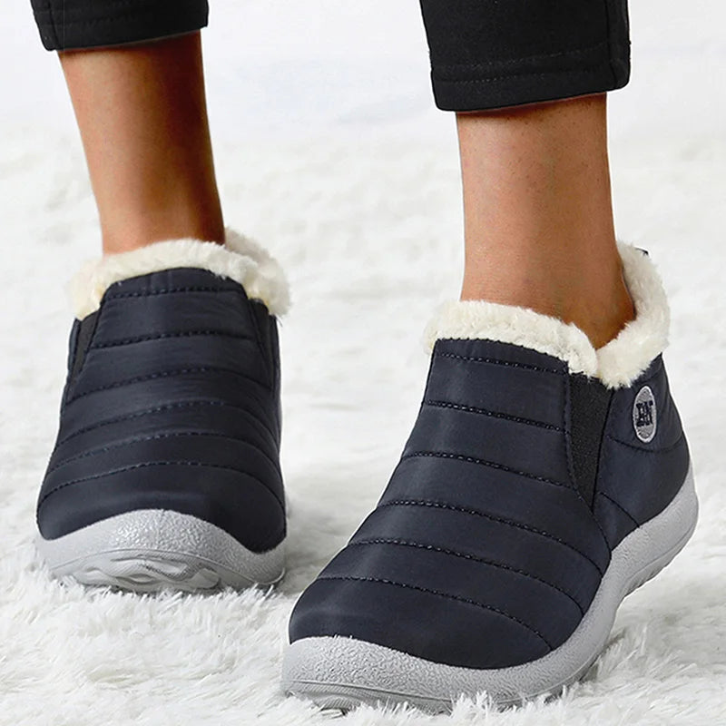 Sapatilhas para Mulher 2024 Sapatos de Inverno Sapatilhas Femininas Manter Quentes Sapatilhas de Inverno com Pelo Sapatos Vulcanizados para Mulher Calçado da Moda