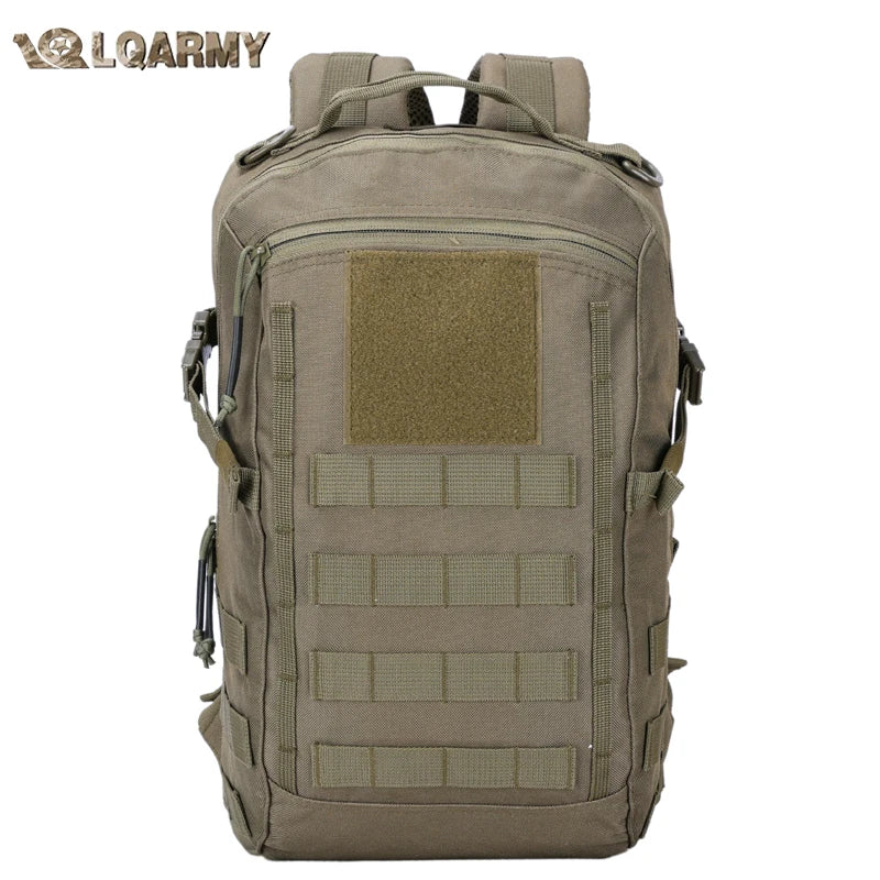 LQARMY Pequena Mochila Tática de Viagem Impermeável para Exterior, Saco de Desporto e Campismo com Sistema Molle para Trekking, Pesca e Caça