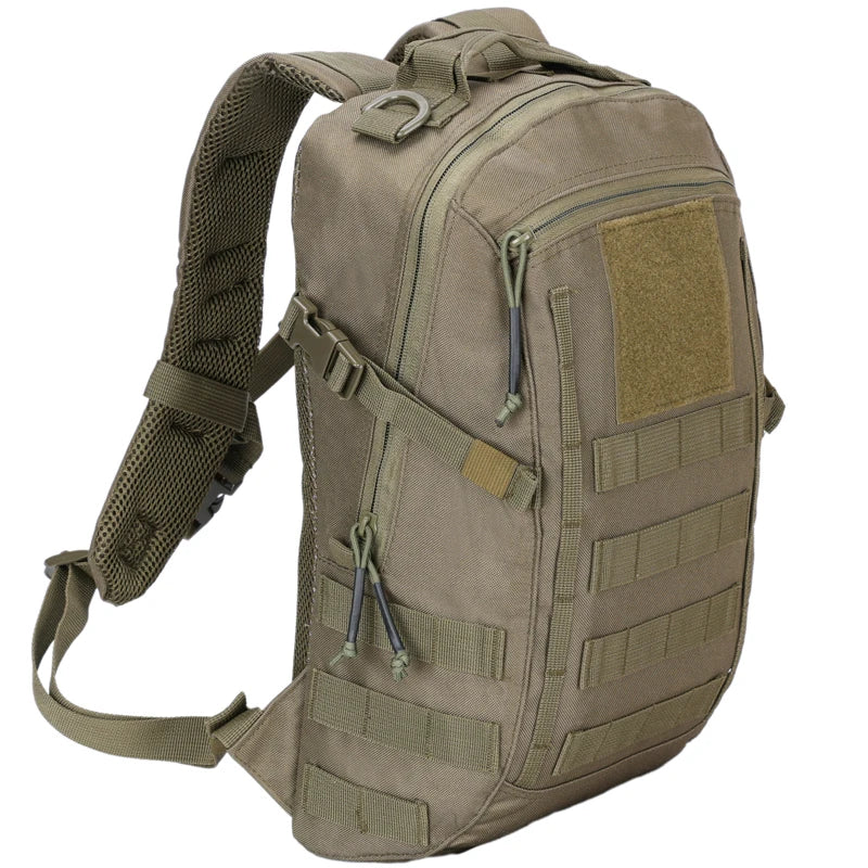 LQARMY Pequena Mochila Tática de Viagem Impermeável para Exterior, Saco de Desporto e Campismo com Sistema Molle para Trekking, Pesca e Caça