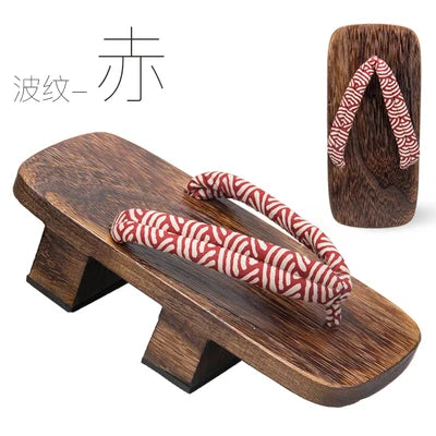 WHOHOLL Cosplay Japanese Samurai Shoes Wood Clogs Summer Slipper Man Women Flip Flops Geta Two Teeth Platform Flat Shoes