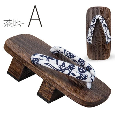 WHOHOLL Cosplay Japanese Samurai Shoes Wood Clogs Summer Slipper Man Women Flip Flops Geta Two Teeth Platform Flat Shoes