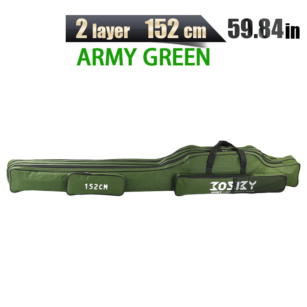 Saco de Pesca Portátil Pano Oxford Dobrável Vara de Pesca Saco de Carretel Sacos de Armazenamento de Material de Pesca Estojo de Viagem Pesca 182CM-60CM