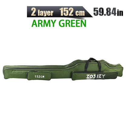 Saco de Pesca Portátil Pano Oxford Dobrável Vara de Pesca Saco de Carretel Sacos de Armazenamento de Material de Pesca Estojo de Viagem Pesca 182CM-60CM