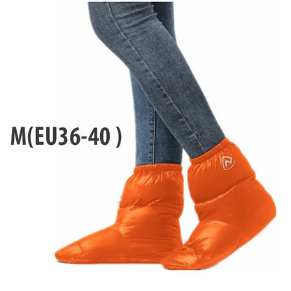 Winter Thermal 90% White Goose Down Slipper Booties Warm Socks Shoe Foot Warmer Cover For  Bed Camping Sleeping Bag Tent