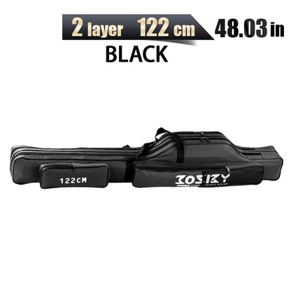 Saco de Pesca Portátil Pano Oxford Dobrável Vara de Pesca Saco de Carretel Sacos de Armazenamento de Material de Pesca Estojo de Viagem Pesca 182CM-60CM