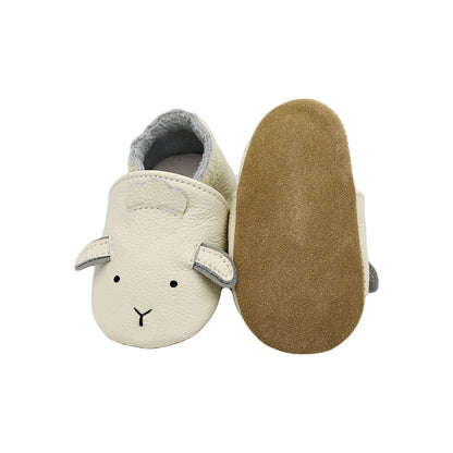 Sapatos de Berço Casuais de Couro para Bebé para Primeiros Passos Criança Menina Menino Recém-nascido Andadores Educativos Crianças Ténis de Animais
