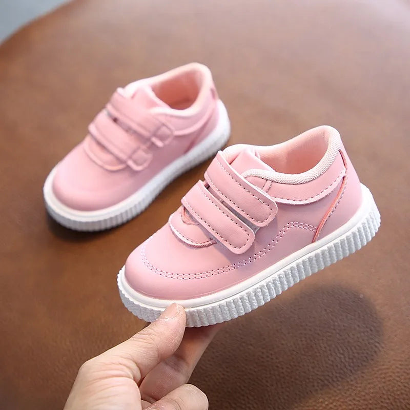 Sapatilhas de Criança Meninas Sapatilhas Meninos Sapatos de Criança Sapatos de Couro Branco Preto Escola Sapatilhas de Corrida Rosa Sapatilhas Desportivas Sola Flexível