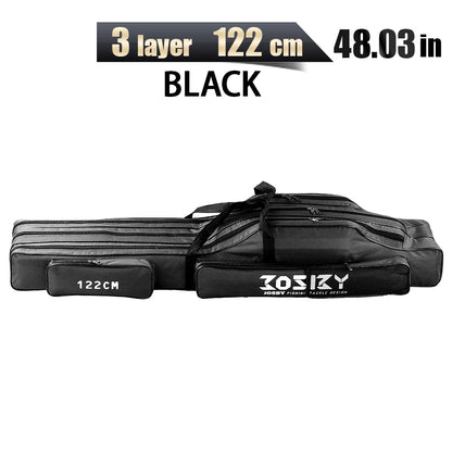 Saco de Pesca Portátil Pano Oxford Dobrável Vara de Pesca Saco de Carretel Sacos de Armazenamento de Material de Pesca Estojo de Viagem Pesca 182CM-60CM