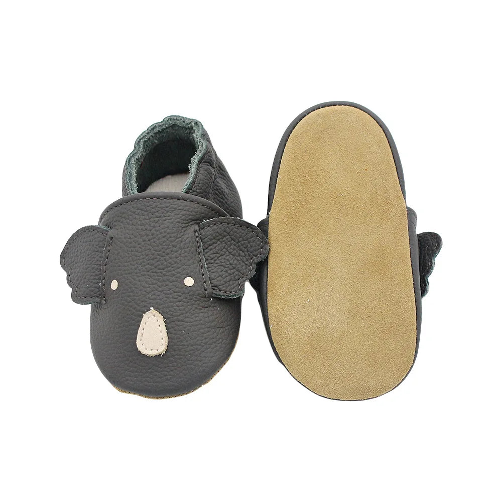 Sapatos de Berço Casuais de Couro para Bebé para Primeiros Passos Criança Menina Menino Recém-nascido Andadores Educativos Crianças Ténis de Animais