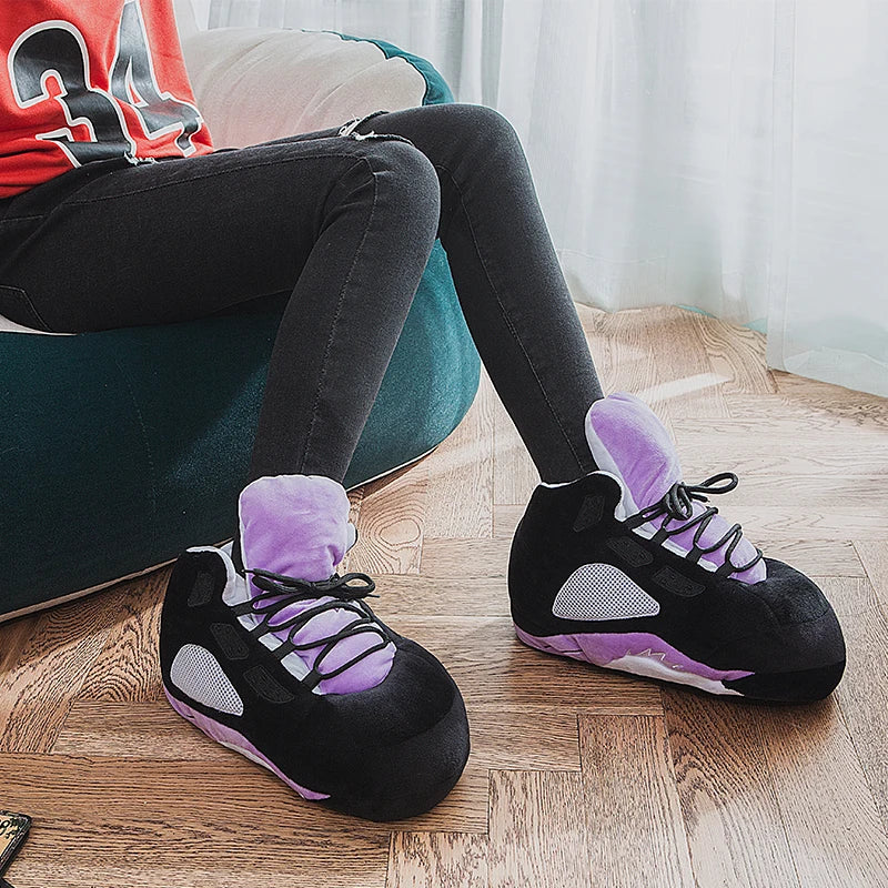 Unisex One Size Fits Most Eu 36-43 Winter Indoor Cotton Shoes Woman Warmth Home Slippers Women/Men Snug Sneakers Ladies Slipper