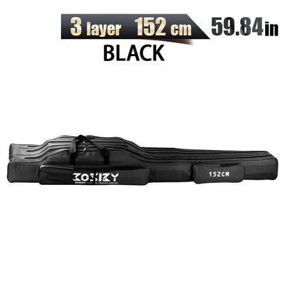 Saco de Pesca Portátil Pano Oxford Dobrável Vara de Pesca Saco de Carretel Sacos de Armazenamento de Material de Pesca Estojo de Viagem Pesca 182CM-60CM