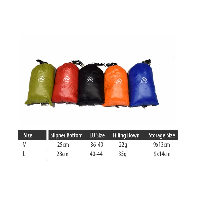 Winter Thermal 90% White Goose Down Slipper Booties Warm Socks Shoe Foot Warmer Cover For  Bed Camping Sleeping Bag Tent
