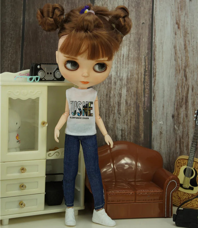 1/6 Doll Dresses For Blythy Jenny Doll Sweetpie Luxury Dress Fashion Doll Clothes For Licca Doll Kids Toy