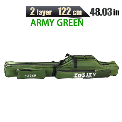 Saco de Pesca Portátil Pano Oxford Dobrável Vara de Pesca Saco de Carretel Sacos de Armazenamento de Material de Pesca Estojo de Viagem Pesca 182CM-60CM