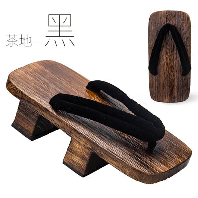 WHOHOLL Cosplay Japanese Samurai Shoes Wood Clogs Summer Slipper Man Women Flip Flops Geta Two Teeth Platform Flat Shoes