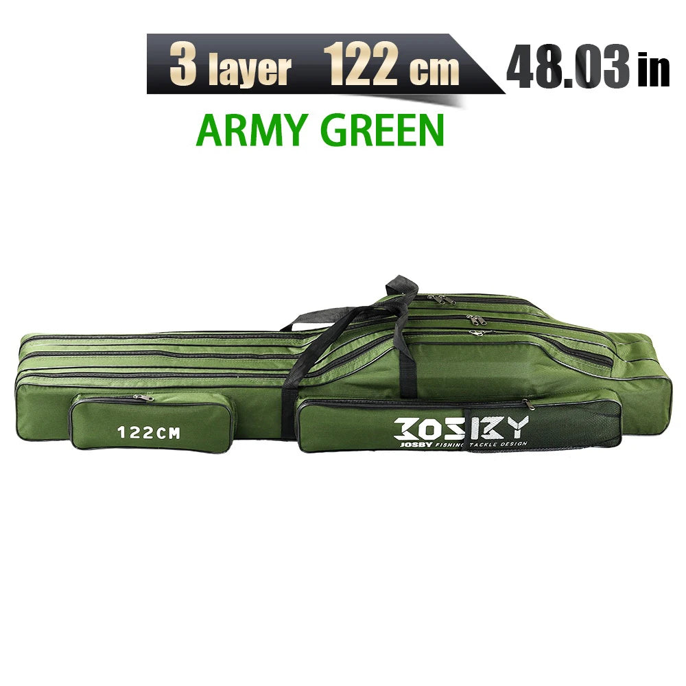 Saco de Pesca Portátil Pano Oxford Dobrável Vara de Pesca Saco de Carretel Sacos de Armazenamento de Material de Pesca Estojo de Viagem Pesca 182CM-60CM