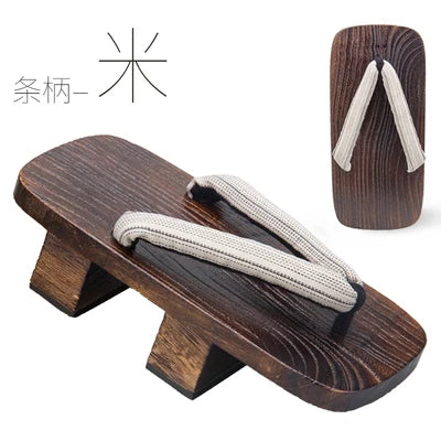 WHOHOLL Cosplay Japanese Samurai Shoes Wood Clogs Summer Slipper Man Women Flip Flops Geta Two Teeth Platform Flat Shoes