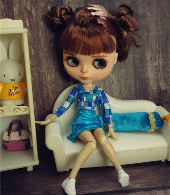 1/6 Doll Dresses For Blythy Jenny Doll Sweetpie Luxury Dress Fashion Doll Clothes For Licca Doll Kids Toy