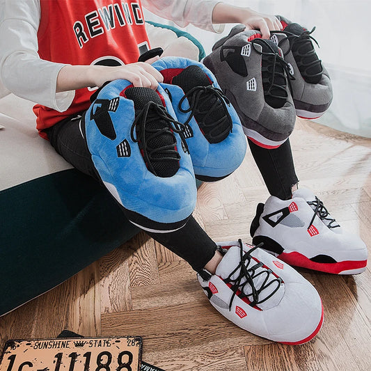 Unisex One Size Fits Most Eu 36-43 Winter Indoor Cotton Shoes Woman Warmth Home Slippers Women/Men Snug Sneakers Ladies Slipper
