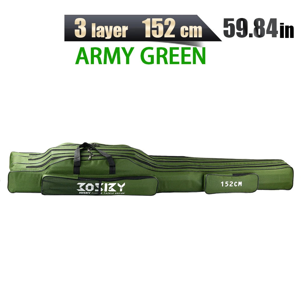 Saco de Pesca Portátil Pano Oxford Dobrável Vara de Pesca Saco de Carretel Sacos de Armazenamento de Material de Pesca Estojo de Viagem Pesca 182CM-60CM