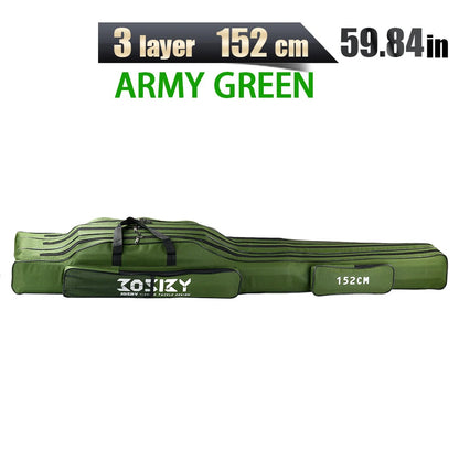 Saco de Pesca Portátil Pano Oxford Dobrável Vara de Pesca Saco de Carretel Sacos de Armazenamento de Material de Pesca Estojo de Viagem Pesca 182CM-60CM