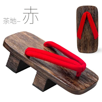 WHOHOLL Cosplay Japanese Samurai Shoes Wood Clogs Summer Slipper Man Women Flip Flops Geta Two Teeth Platform Flat Shoes