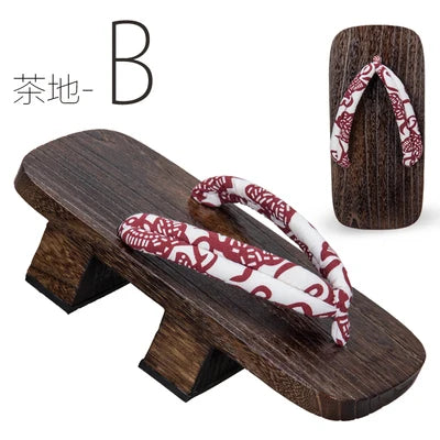 WHOHOLL Cosplay Japanese Samurai Shoes Wood Clogs Summer Slipper Man Women Flip Flops Geta Two Teeth Platform Flat Shoes