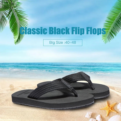 Large Size 49 50 Men Flip Flops Flat Comfortable Men's Flip Flops Casual Shoes Summer Beach Sapatos Hembre sapatenis masculino