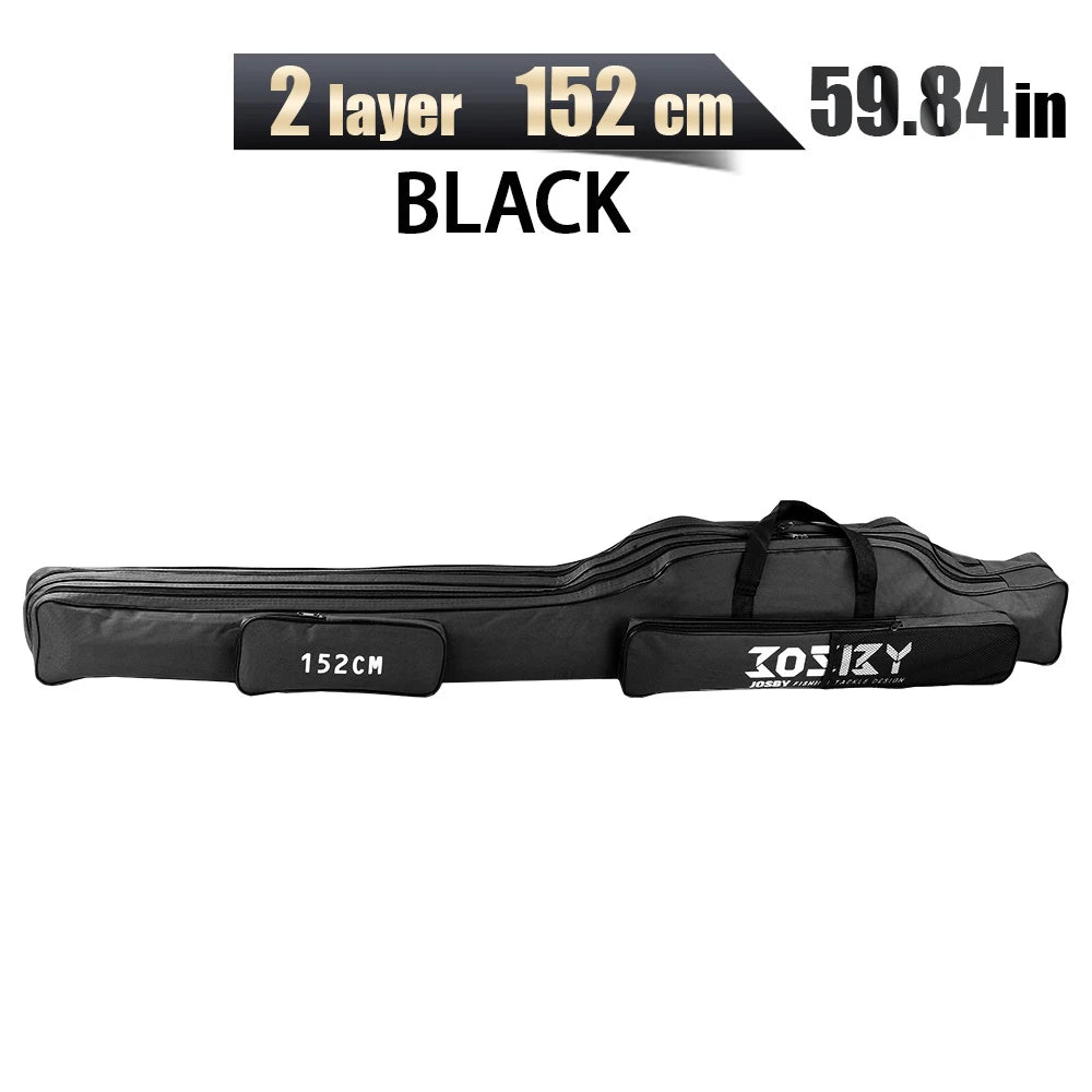 Saco de Pesca Portátil Pano Oxford Dobrável Vara de Pesca Saco de Carretel Sacos de Armazenamento de Material de Pesca Estojo de Viagem Pesca 182CM-60CM