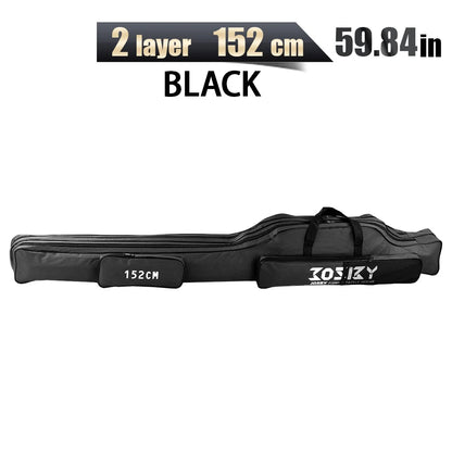 Saco de Pesca Portátil Pano Oxford Dobrável Vara de Pesca Saco de Carretel Sacos de Armazenamento de Material de Pesca Estojo de Viagem Pesca 182CM-60CM