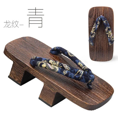 WHOHOLL Cosplay Japanese Samurai Shoes Wood Clogs Summer Slipper Man Women Flip Flops Geta Two Teeth Platform Flat Shoes
