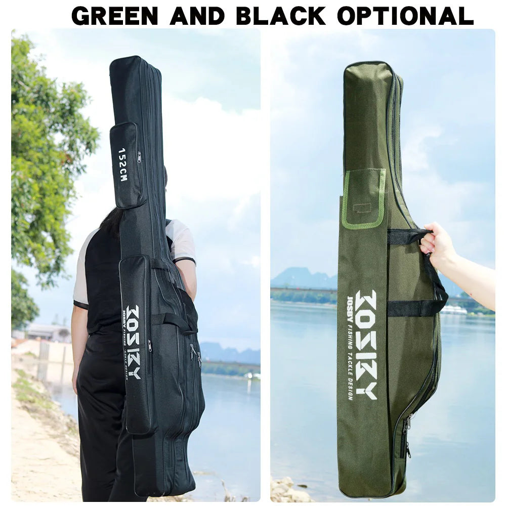 Saco de Pesca Portátil Pano Oxford Dobrável Vara de Pesca Saco de Carretel Sacos de Armazenamento de Material de Pesca Estojo de Viagem Pesca 182CM-60CM