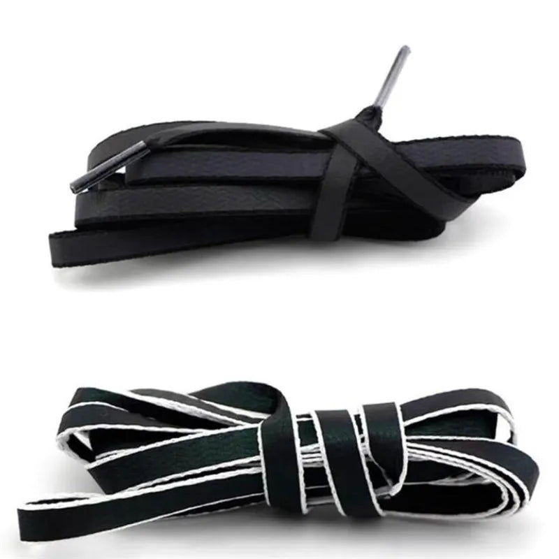 1Pair Flat Reflective Shoelaces Runner Shoe Laces Safety Luminous Glowing Shoelace For Unisex Sneaker Shoe laces