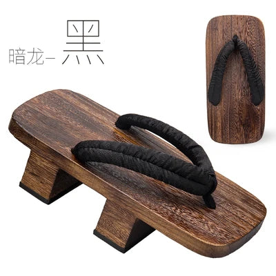 WHOHOLL Cosplay Japanese Samurai Shoes Wood Clogs Summer Slipper Man Women Flip Flops Geta Two Teeth Platform Flat Shoes