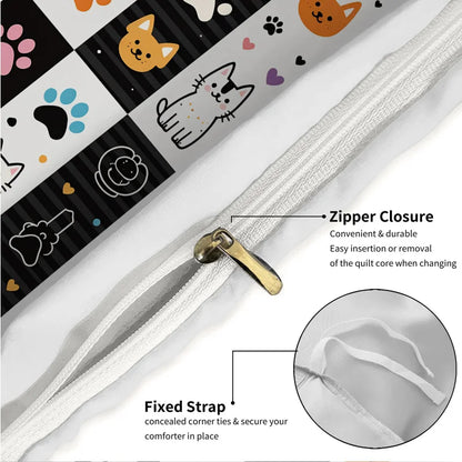 "Euphoria" Season 3 - Dog Print Duvet Cover Set, soft, skin-friendly, and comfortable, suitable for teenagers' bedrooms.