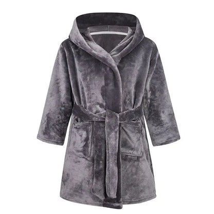 Winter Christmas Bath Robe For Girls Pajamas Animal Hooded Robes Children Dressing Gown Boys Sleepwear Kids Bathrobe 6 8 10 12Y