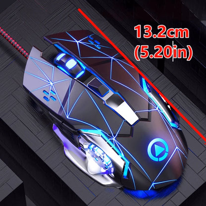 Rato Com Fio com Luzes Coloridas Rato USB Iluminado a 7 Cores Rato Mecânico com Som Rato Mecânico Acessórios de Computador
