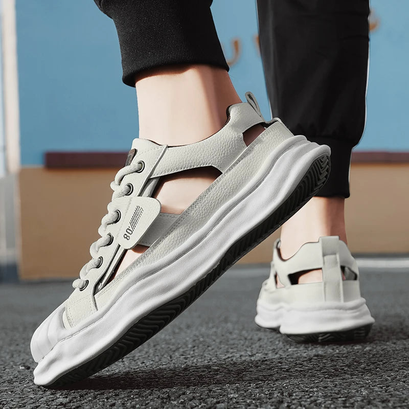 New Men'S Fashionable Outdoor Casual Shoes Comfortable And Breathable Sports Shoes Anti Slip And Wear-Resistant Walking Shoes