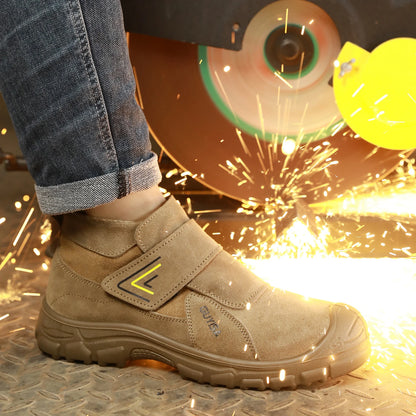 Work shoes for men, anti-shatter, anti-stab, anti-scald, durable sole, all-season model