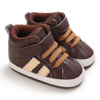 Newborn Male Baby Shoes Soft Soled Crib Shoes Warm Boots Anti Slip Sports Shoes 0-18 Months Old The First Walking Shoe