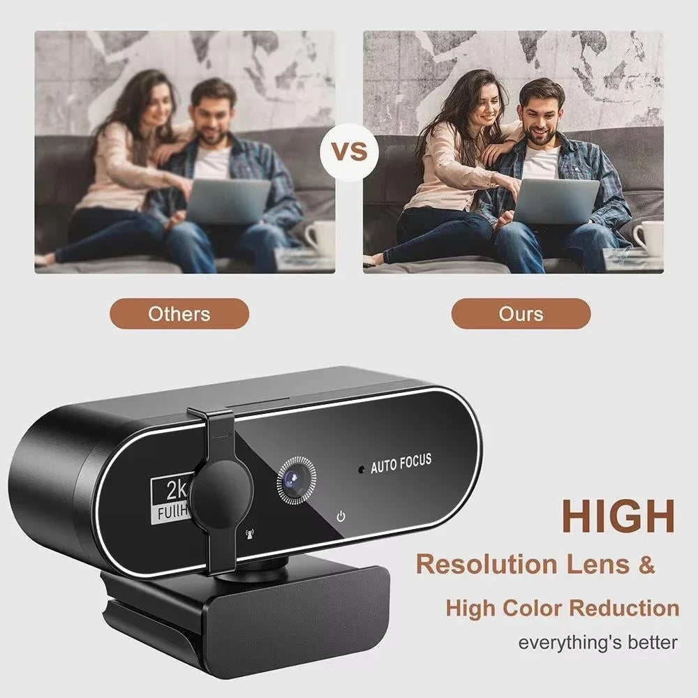 Câmara de Vídeo Webcam 4K 2K Foco Automático Streaming Web Cam Com Microfone Full HD 1080P Webcams para PC Computador Portátil