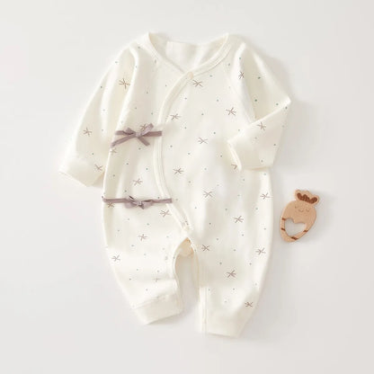 0-6M Infant Baby Jumpsuit Sleepwear Cotton Soft Breathable Newborn Romper Star Moon Print Unisex Baby Pajamas Playsuits
