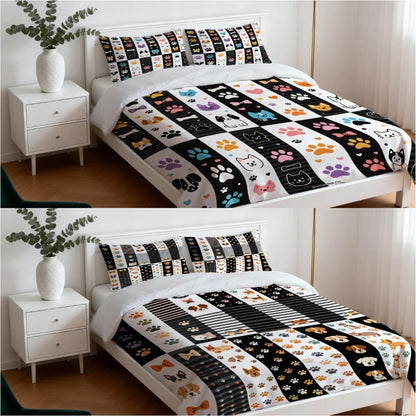 "Euphoria" Season 3 - Dog Print Duvet Cover Set, soft, skin-friendly, and comfortable, suitable for teenagers' bedrooms.