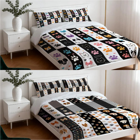 "Euphoria" Season 3 - Dog Print Duvet Cover Set, soft, skin-friendly, and comfortable, suitable for teenagers' bedrooms.